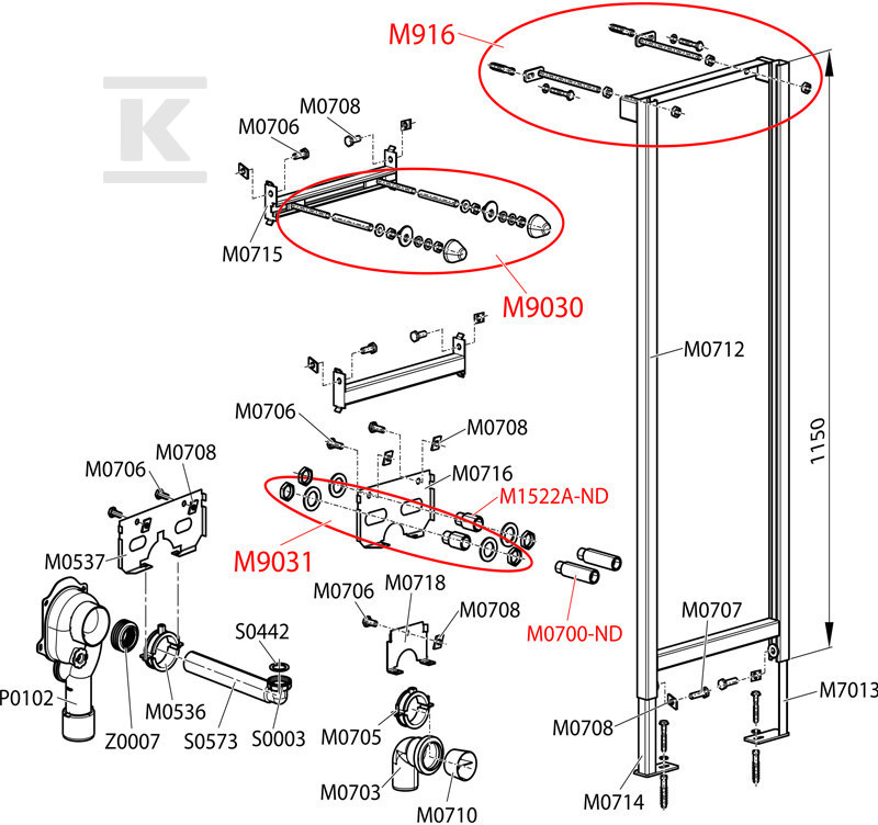 On-line montážny rám pod omietku na - CGZ018